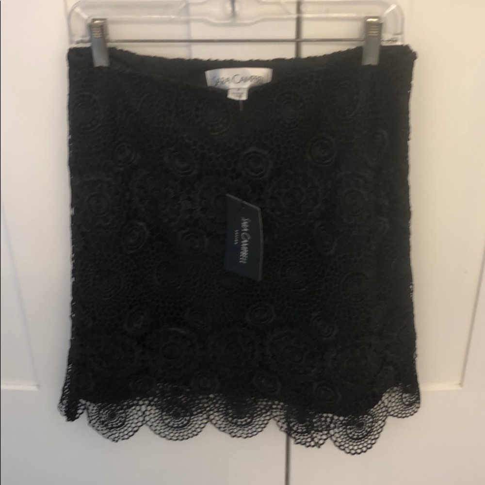 Sara Campbell Black lace skirt